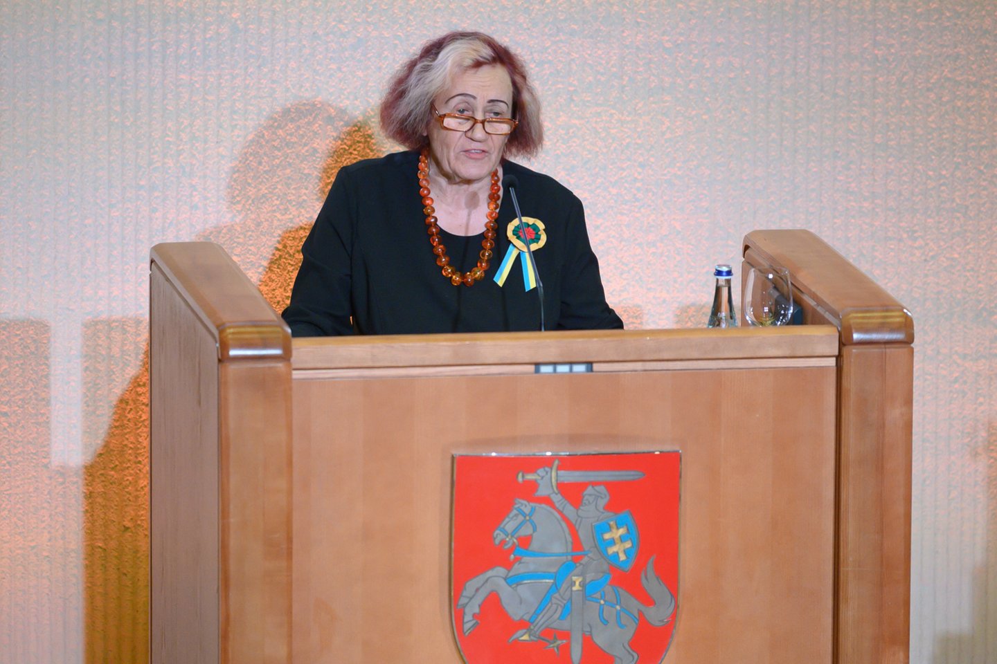 Kovo 11-osios minėjimas Seime ir kalbą sakiusi Zita Sličytė.<br>V.Skaraičio nuotr.