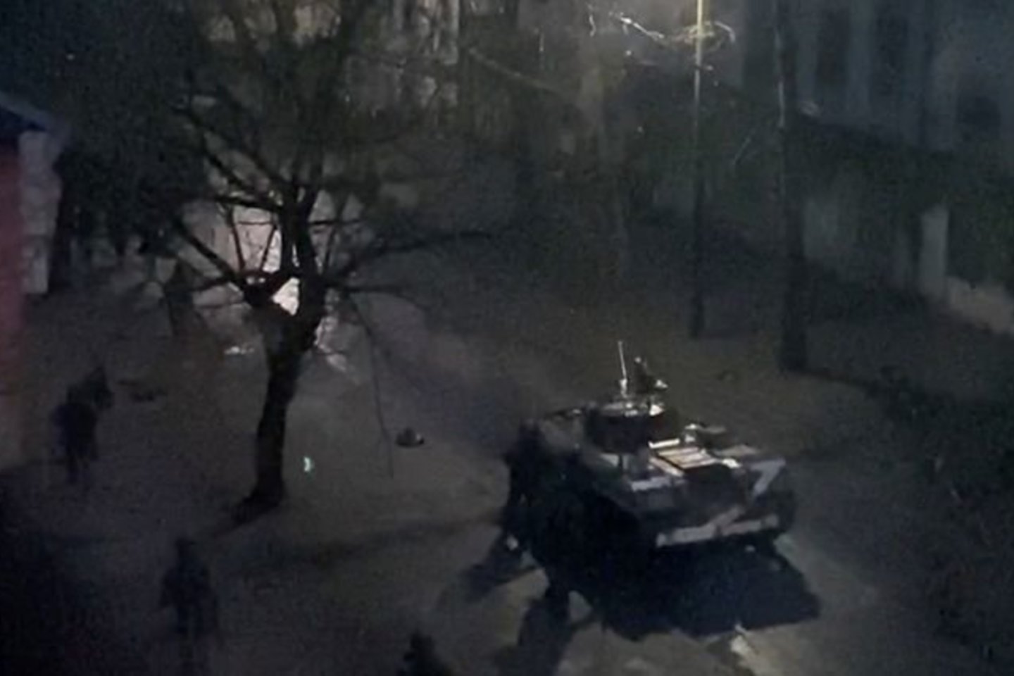 Rusijos pajėgų laikinai okupuotas Chersonas.<br>Twitter nuotr.