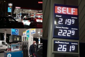 Prie Italijos degalinių nusidriekė eilės: baiminamasi, kad karas Ukrainoje pakenks ekonomikos atsigavimui po pandemijos