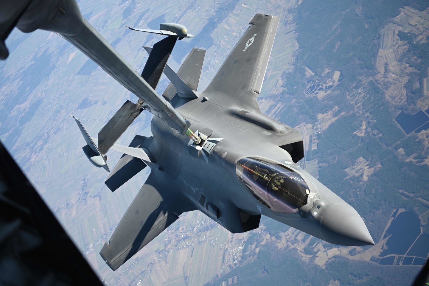 Vokietija planuoja įsigyti iki 35 JAV firmos „Lockheed Martin“ pagamintų naikintuvų F-35 ir 15 „Eurofighter“ naikintuvų.<br>AFP/Scanpix nuotr.