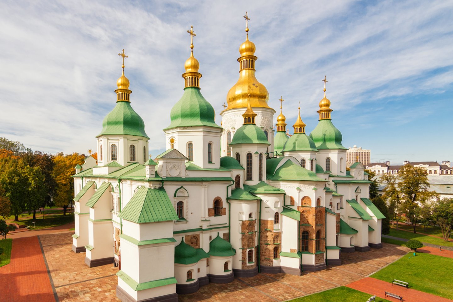 UNESCO paveldo objektas: XI a. Šv. Sofijos katedra Kijeve.<br> Wikipedia nuotr.