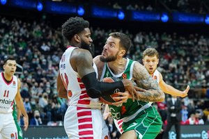 Atidėtoje Eurolygos dvikovoje „Žalgiris“ neatsilaikė prieš „Olympiakos“ tik paskutiniame ketvirtyje