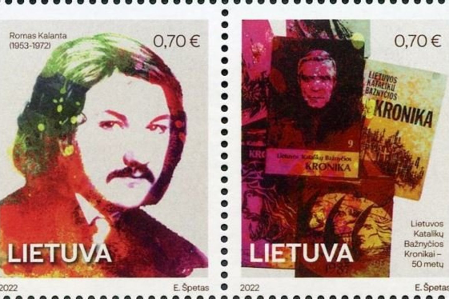 Naujų pašto ženklų dailininkas – Edvinas Špetas.<br>Lietuvos pašto nuotr.