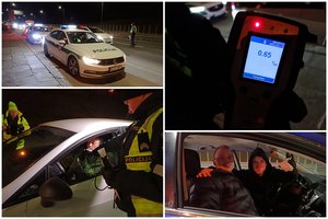 Reidas Vilniuje: girtas vairuotojas nuo pareigūnų bandė sprukti atbulomis