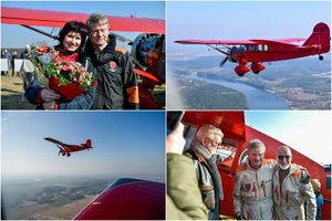 Prieš pirmąjį skrydį „Bellanca“ R. Paksas minėjo reikšmingus sutapimus