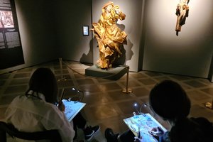 Ukrainos Baroko skulptūrų parodoje – neįprasta piešimo studija