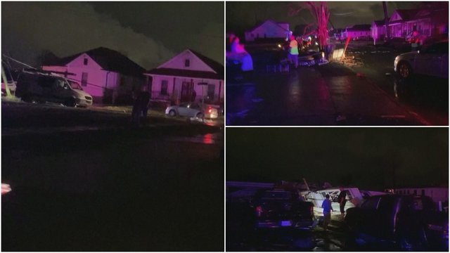 Naujajame Orleane tornadas pražudė mažiausiai vieną žmogų, sugriovė namų