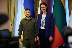 Viktorija Čmilytė-Nielsen Ukrainoje susitiko su Volodymyru Zelenskiu