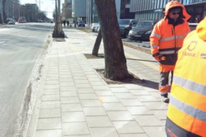 „Grinda“ ardo vos prieš metus nutiestą šaligatvį: taip esą išlaisvina medžių šaknis