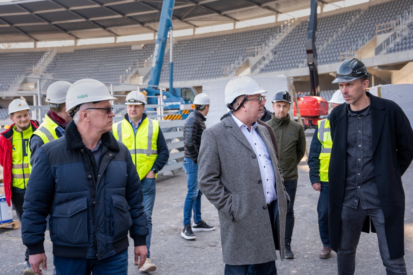 Dariaus ir Girėno stadiono rekonstrukcija sparčiai artėja pabaigos link. Šalia atgimsta ir Sporto gatvė.<br>Pranešimo autorių nuotr.