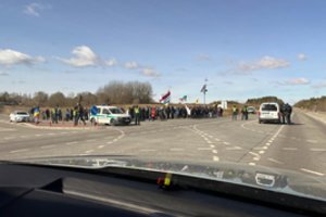 R. Požėla: su protestuotojais sutarėme, kad jie neblokuos vilkikų pasienyje su Baltarusija