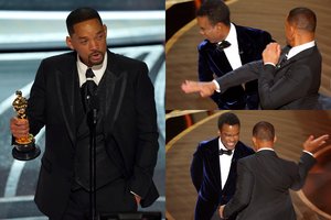 „Oskarus“ sudrebino skandalas: po pokšto apie žmoną W. Smithas šoko ant scenos ir trenkė vedėjui