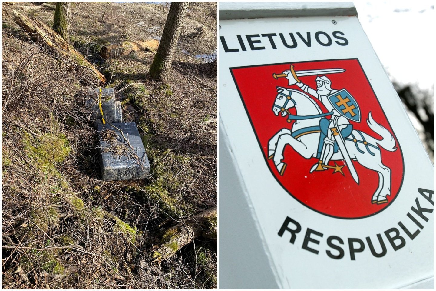  Dzūkijos pasieniečiai niekais vertė kontrabandininkų bandymus į Lietuvą atgabenti rūkalus.<br> VSAT ir V.Balkūno nuotr./lrytas.lt koliažas
