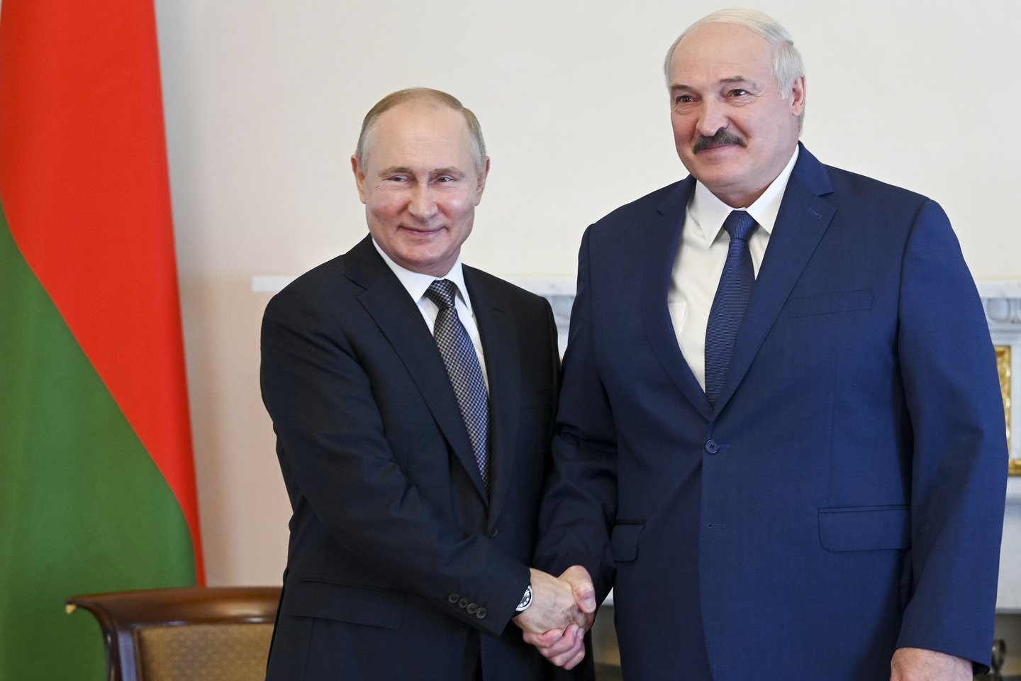 ​V. Putinas ir A. Lukašenka.<br>AP/Scanpix nuotr.