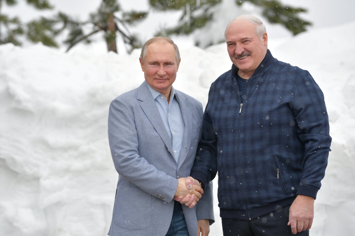 ​V. Putinas ir A. Lukašenka.<br>Reuters/Scanpix nuotr.