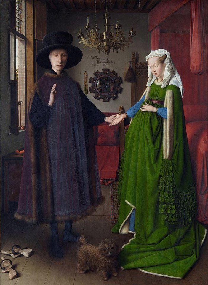 Jano van Eycko paveikslas „Arnolfini portretas“.<br> Jano van Eycko pav.
