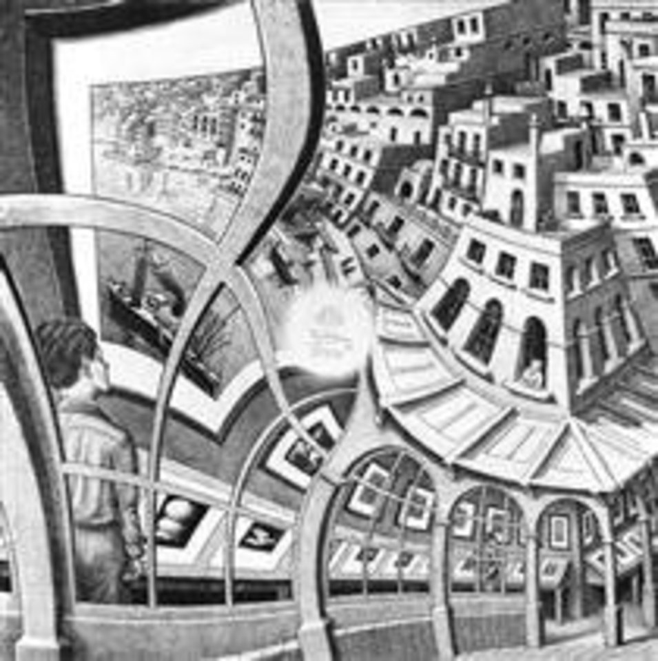  „Spausdinių galerija“, M.C.Escheris<br> M.C.Escherio pieš.