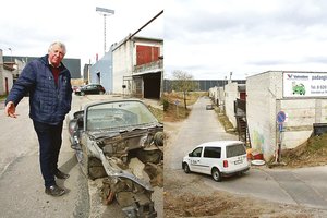 Įvažiuoti į garažų teritoriją Kaune gali ne visi: savininkai ginasi kelio ženklais, baudžia riedančius gelžbetoniniais stogais