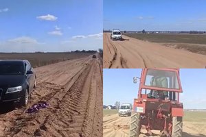 Kelią atnaujino, tačiau jis tapo neįveikiamu ruožu – vietiniai išpiltą žvyrą jau praminė „Afrikos dykumų smėliu“