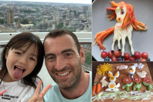 Tėčio pastangos įkalbėti dukrą valgyti daugiau daržovių prilygsta menui