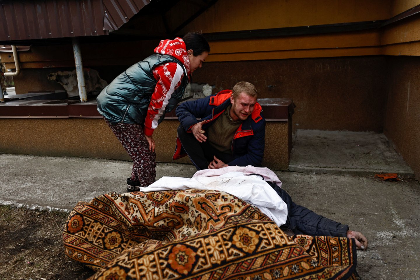 Karas Ukrainoje. Buča.<br>Reuters/Scanpix nuotr.