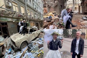 Charkove susituokė slaugytoja ir odontologas: ceremonija metro, vestuvių nuotraukos – bombų suniokotame centre