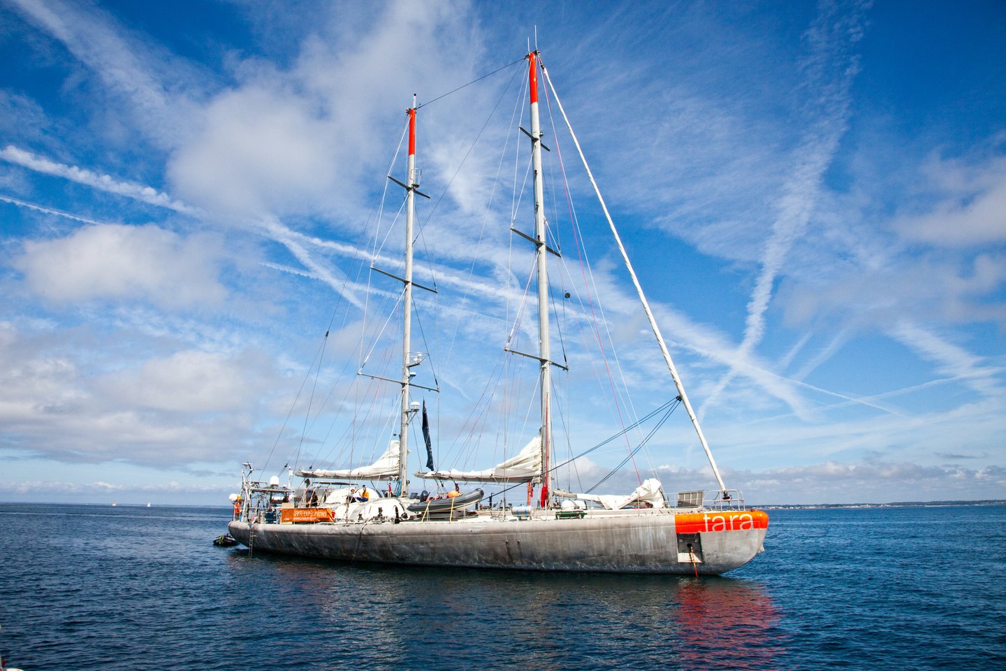 Burinis laivas „Tara“, kuriame vertinamas klimato kaitos poveikis pasaulio vandenynams.<br> Wikimedia Commons.
