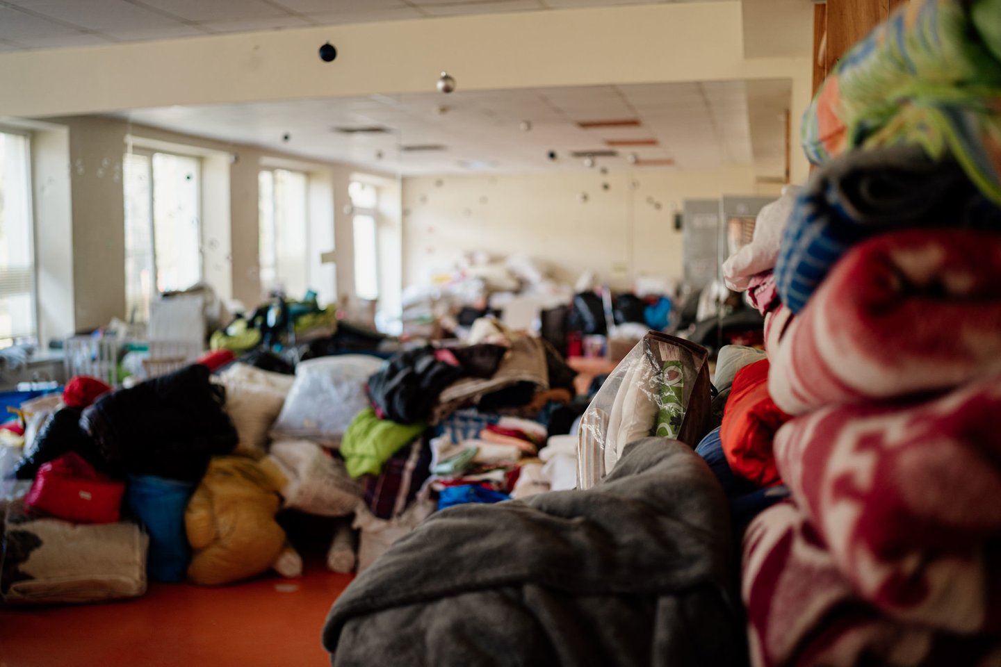 Šios patalpos per kiek daugiau nei dvi savaites tapo jaukiais namais pabėgėliams nuo karo Ukrainoje.<br> J.Buividaitės nuotr.