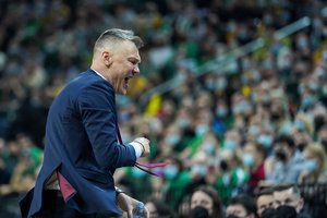 „Real“ košmaru tapęs Š. Jasikevičius ir pyko, ir juokavo: džiaugėsi, kad buvęs žalgirietis neturi merginos