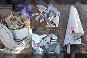 Pranešama, kad ukrainiečiai numušė naujausią Rusijos kovinį droną