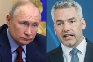 Austrijos kanclerio tikslas Maskvoje – V. Putinui į akis pasakyti, kokia yra karo realybė už Kremliaus sienų