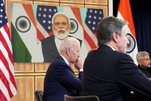 Indijos pozicija dėl Rusijos nepatenkintas J. Bidenas surengė derybas su N. Modi