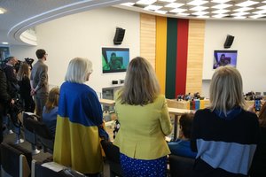 Seime – V. Zelenskio kreipimasis į Lietuvą: jei visi būtų tokie kaip jūs, greičiausiai nebūtų ir šito karo