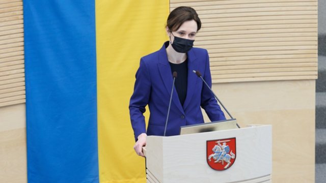 Po V. Zelenskio kreipimosi į Seimą V. Čmilytė-Nielsen pabrėžė rezoliucijos svarbą: siunčia kelias žinutes