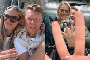 Barselonoje Mindaugas Stasiulis pasipiršo savo mylimajai