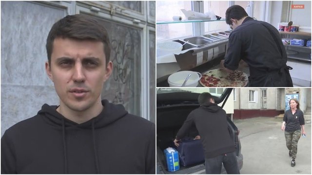 Nauja paramos forma Ukrainoje: užsieniečiai per vietos kurjerius pristatinėja maistą