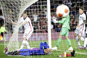 Europos lygos ketvirtfinalis „Barcelona“ klubui tapo fiasko – vidutiniokai iš Vokietijos išspyrė katalonus