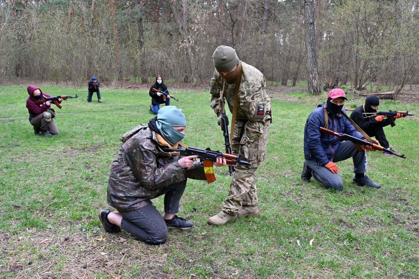 Karas Ukrainoje. Charkovas. Ukrainos treniruočių stovykla.<br>AFP/Scanpix nuotr.