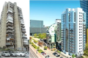 Bjaurastis virs puošmena – aiškėja, kaip Vilniuje atrodys vienas pirmųjų, jau nugyventas dangoraižis