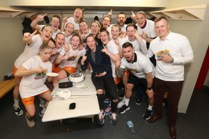 Vilniaus „Kibirkštis-MRU“ apgynė Lietuvos čempionių titulą