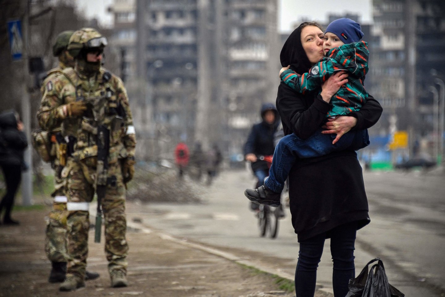 Karas Ukrainoje. Mariupolis.<br>AFP/Scanpix nuotr.