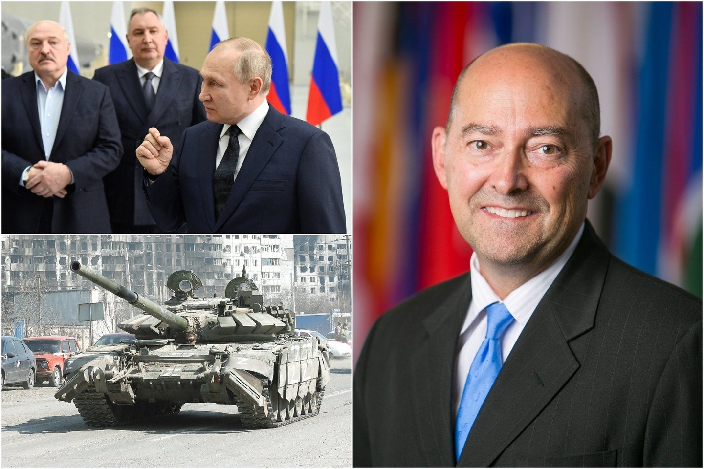 Buvęs NATO pajėgų Europoje vyriausiasis vadas J.Stavridis pripažįsta: Vakarai deramai neįvertino galimo karo Senajame žemyne pavojaus, todėl Rusija ir ryžosi pulti Ukrainą.<br>Lrytas.lt koliažas.