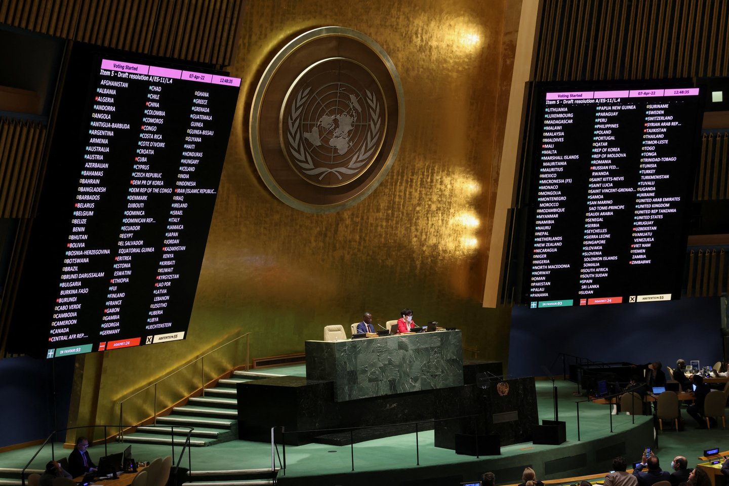 JT diskutuos dėl Saugumo Tarybos nuolatinių narių veto teisės apribojimo.<br>Reuters/Scanpix nuotr.
