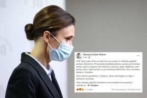 Dalį visuomenės įsiutino V. Čmilytės-Nielsen įrašas: teko taisyti, o vėliau – ir atsiprašinėti