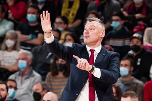 Pirmojo mačo metu kai kurių auklėtinių veiksmais nustebęs Šaras tikisi reakcijos: tai gali brangiai kainuoti