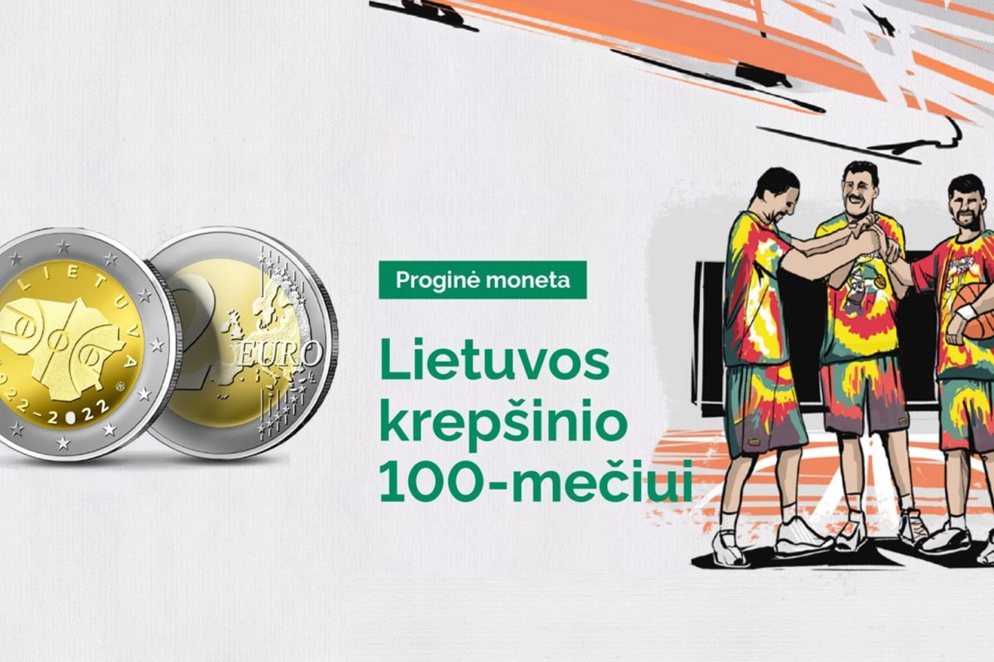 Lietuvos bankas į apyvartą išleidžia proginę 2 eurų monetą.<br>LFK montažas.