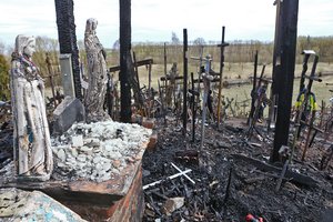 Šiaulių rajone išdegė dalis Kryžių kalno – įtariamos dvi nelaimės versijos