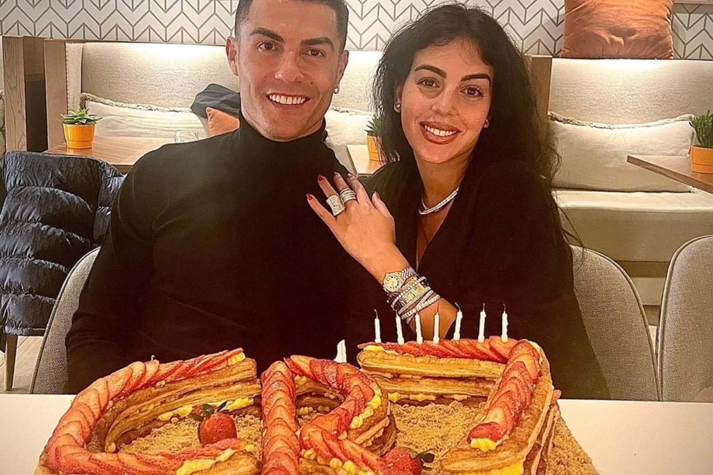 Cristiano Ronaldo ir Georgina Rodriguez.<br>Instagramo nuotr.