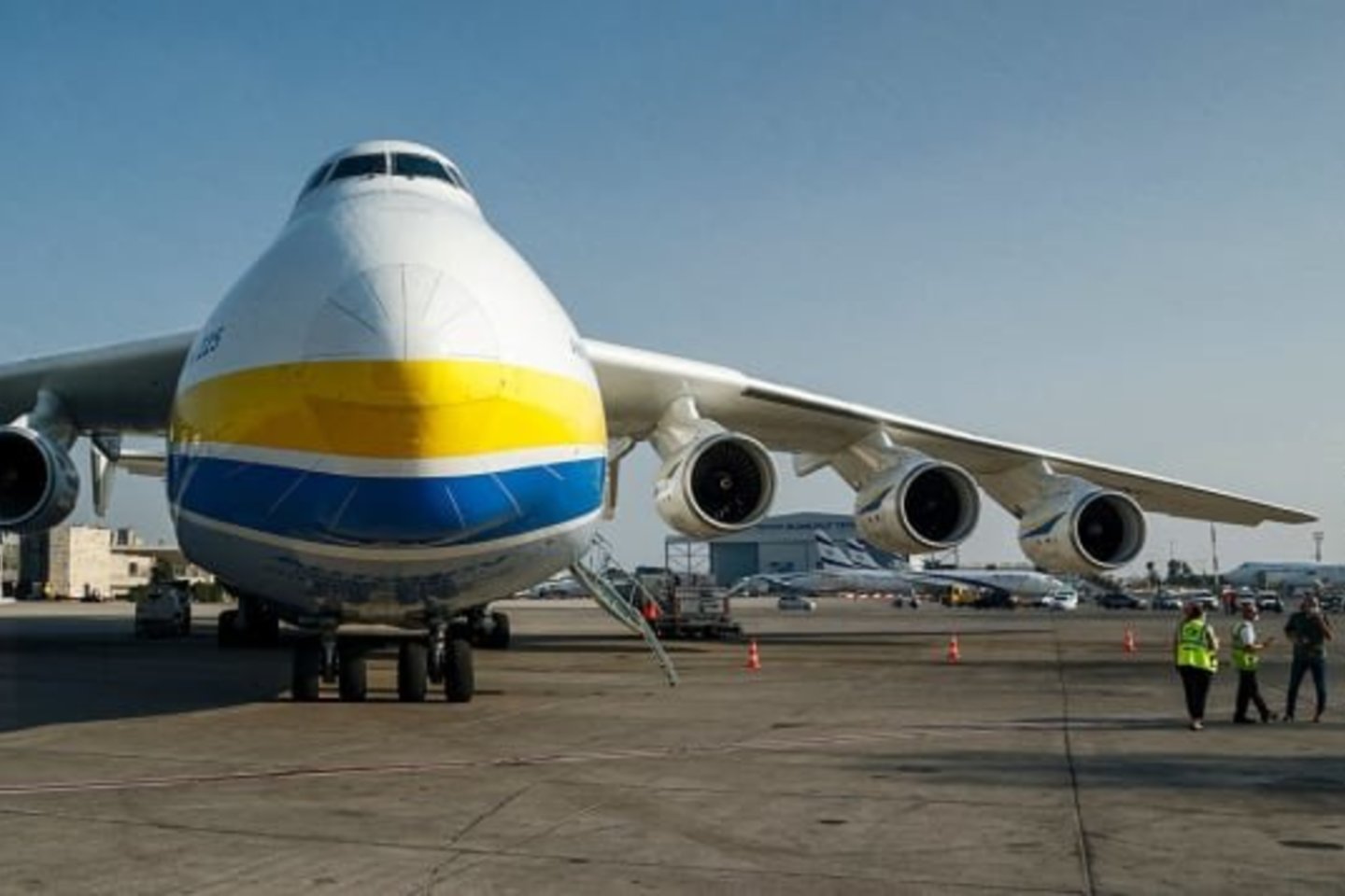 Didžiausias pasaulyje komercinis lėktuvas AN-225 garsėjo visame pasaulyje.<br>Jack Guez/AFP/Getty nuotr.