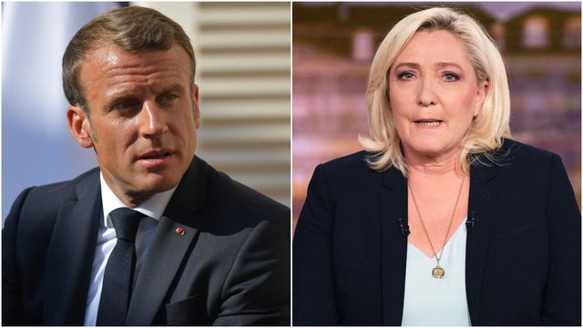 Nors E. Macronas turi persvarą prieš M. Le Pen, baigtis – neaiški: gyventojų nuomonės išsiskiria